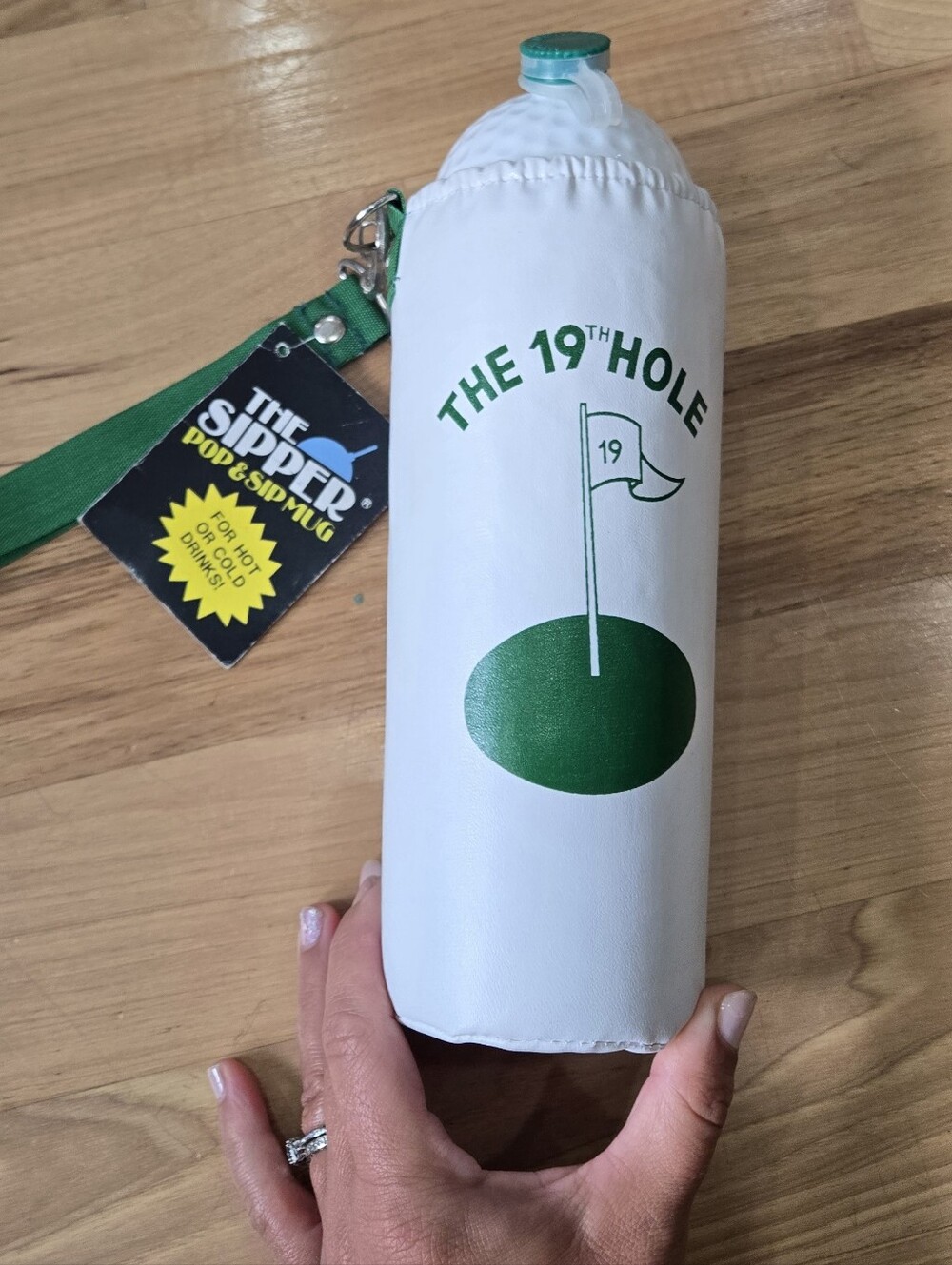 Vintage The Sipper Pop & Sip Travel Water Bottle 23oz The 19th Hole Golfer